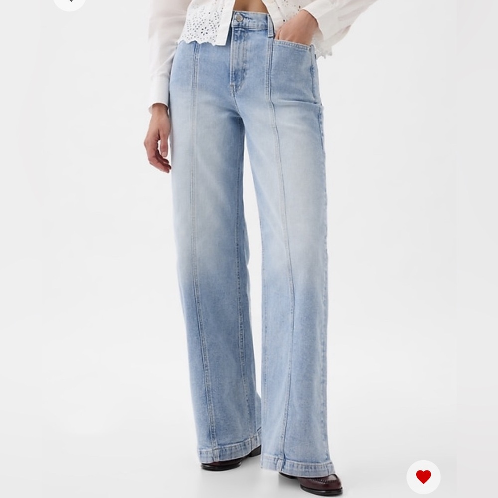 Gap high rise stride jeans long inseam